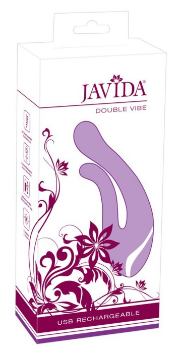 Фиолетовый перезаряжаемый вибратор Javida Double Vibe - Orion