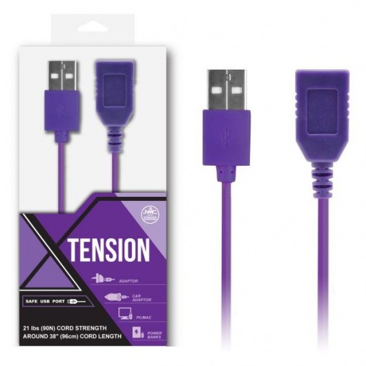 Фиолетовый удлинитель USB-провода - 100 см. - NMC - купить с доставкой в Москве