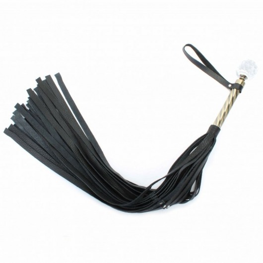 Эксклюзивная плеть с металлической ручкой - БДСМ Арсенал - купить с доставкой в Москве