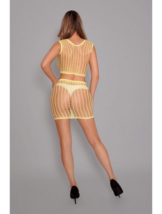 Яркий сетчатый комплект: топ и юбка - Amor El купить с доставкой