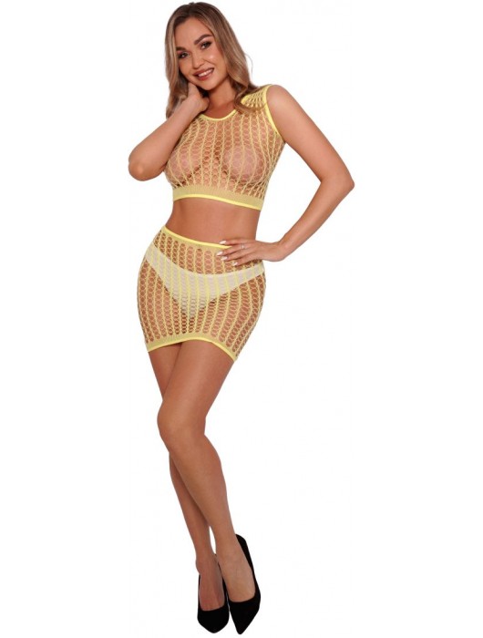 Яркий сетчатый комплект: топ и юбка - Amor El купить с доставкой