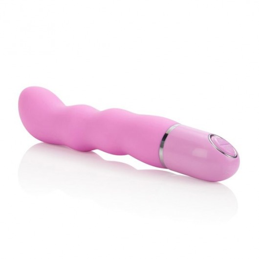 Розовый гнущийся вибромассажер 10-Function Silicone Pleasure Bendie Wavy G s - 17,75 см. - California Exotic Novelties