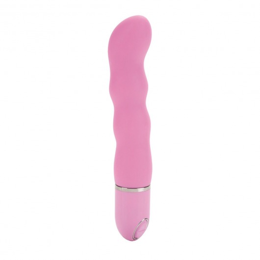 Розовый гнущийся вибромассажер 10-Function Silicone Pleasure Bendie Wavy G s - 17,75 см. - California Exotic Novelties