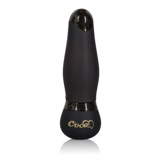 Чёрный мини-вибромассажер Coco Licious Hide   Play Pocket Massagers - 9 см. - California Exotic Novelties