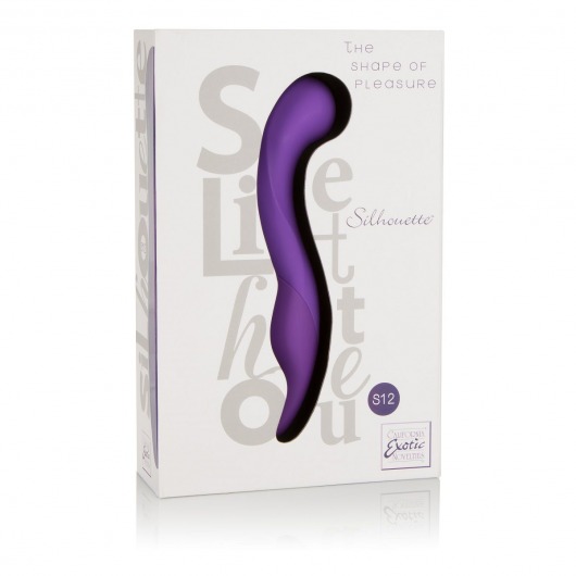 Фиолетовый перезаряжаемый вибромассажер Silhouette S12 для g-стимуляции - California Exotic Novelties