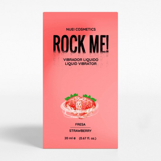 Жидкий вибратор Nuei Rock Me! с ароматом клубники - 20 мл. - Nuei cosmetics - купить с доставкой в Москве