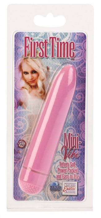 Розовый мини-вибромассажер FIRST TIME MINI VIBE - 11,5 см. - California Exotic Novelties
