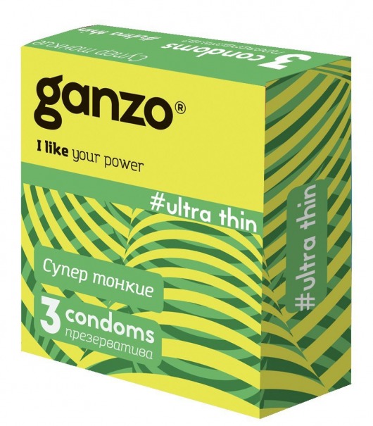 Ультратонкие презервативы Ganzo Ultra thin - 3 шт. - Ganzo - купить с доставкой в Москве