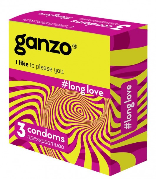 Презервативы с анестетиком для продления удовольствия Ganzo Long Love - 3 шт. - Ganzo - купить с доставкой в Москве