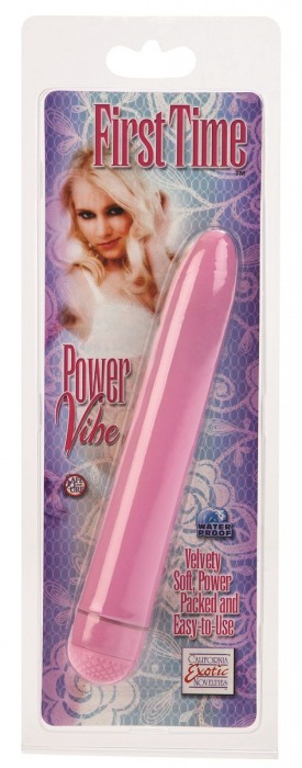 Розовый вибромассажер  FIRST TIME POWER VIBE - 15,25 см. - California Exotic Novelties