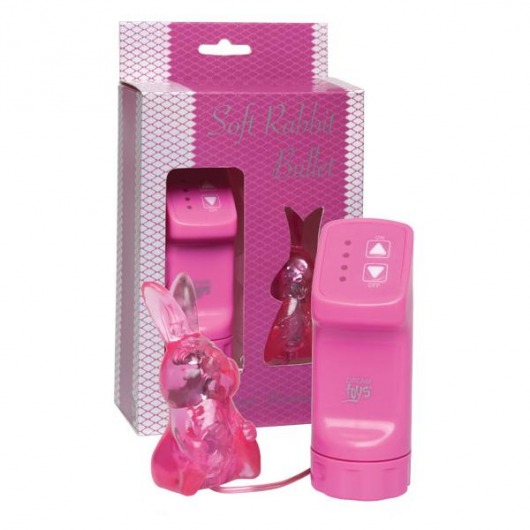 Розовый виброзайчик с выносным пультом управления Soft Rabbit Balls - Dream Toys