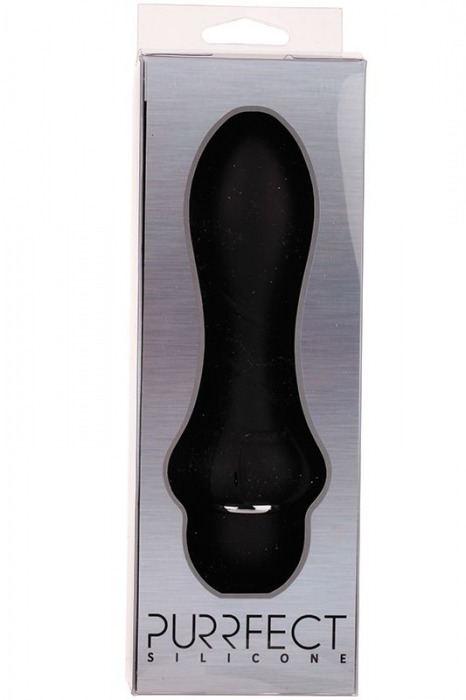 Чёрный вибромассажер для анальной стимуляции PURRFECT SILICONE ANAL VIBRATOR BLACK - 12,7 см. - Dream Toys