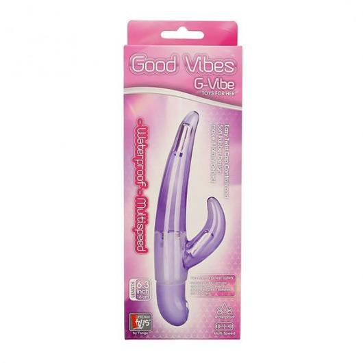 Фиолетовый вибратор для G-стимуляции GOOD VIBES G-VIBE - 16 см. - Dream Toys