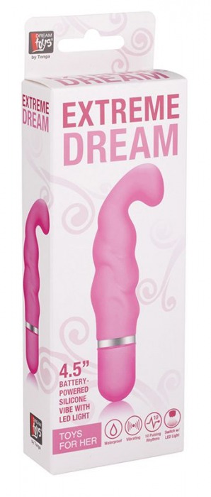 Розовый вибратор для G-массажа NEON EXTREME DREAM PINK - 11,4 см. - Dream Toys