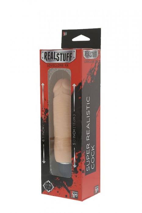 Реалистичный вибромассажёр REALSTUFF 5.5INCH VIBRATOR - 14 см. - Dream Toys