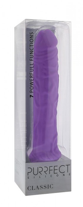 Фиолетовый вибратор-реалистик PURRFECT SILICONE CLASSIC 8.5INCH - 21,5 см. - Dream Toys
