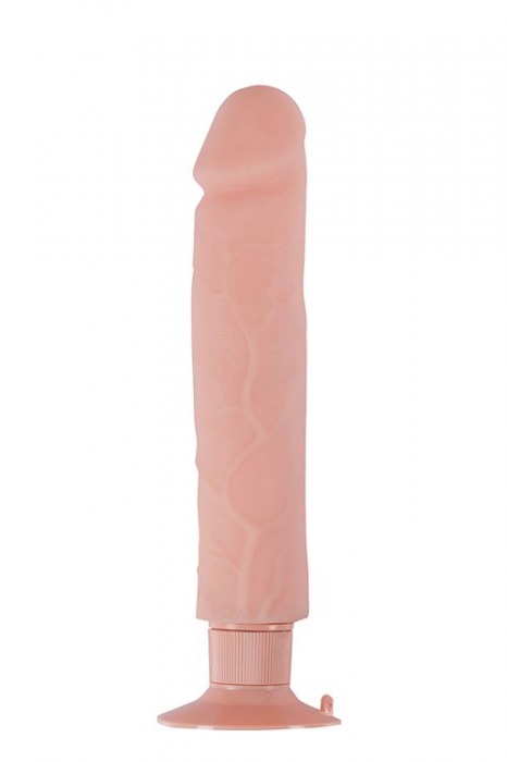 Большой телесный вибратор на присоске REALSTUFF 9INCH VIBRATOR - 23 см. - Dream Toys