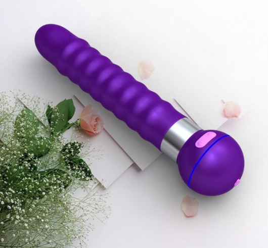 Фиолетовый волнообразный вибромассажёр Touch - 20,5 см. - Odeco