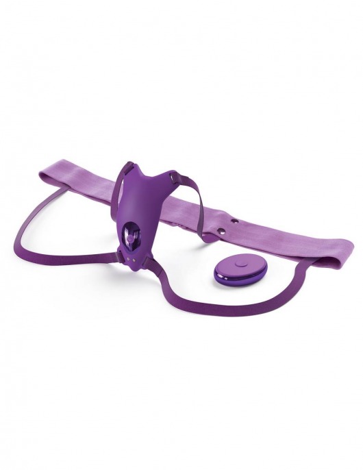 Сиреневый пояс с вибровкладкой Ultimate Butterfly Strap-On - Pipedream