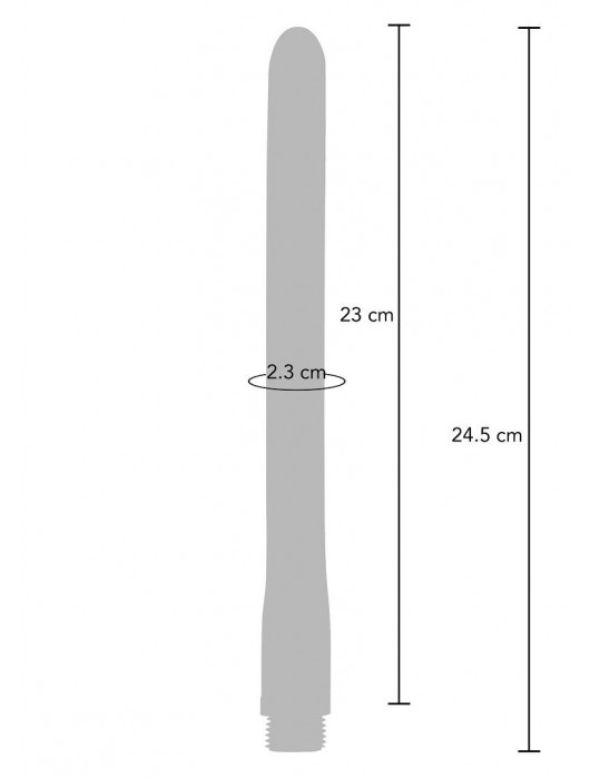 Синяя анальная насадка для душа Buttocks The Streamer Anal Douche - 24,5 см. - Toy Joy - купить с доставкой в Москве