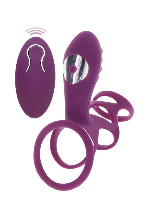 Фиолетовая эрекционная вибронасадка Halo Halo C-Ring Sleeve - Toy Joy - в Москве купить с доставкой