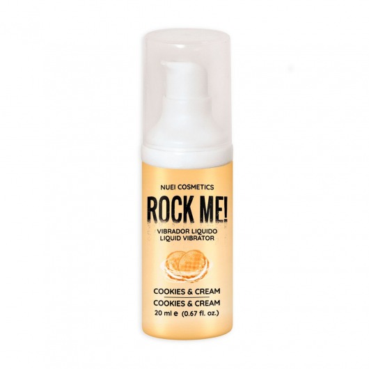 Жидкий вибратор Nuei Rock Me! с ароматом печенья и сливок - 20 мл. - Nuei cosmetics - купить с доставкой в Москве