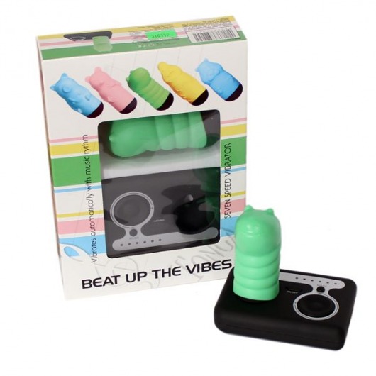 Зелёный вибростимулятор Beat Up Vibes - Tonga