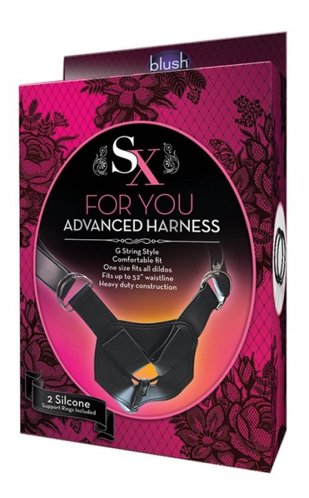 Трусики для крепления насадки на кольца SX HARNESS ADVANCED HARNESS - Blush Novelties - купить с доставкой в Москве