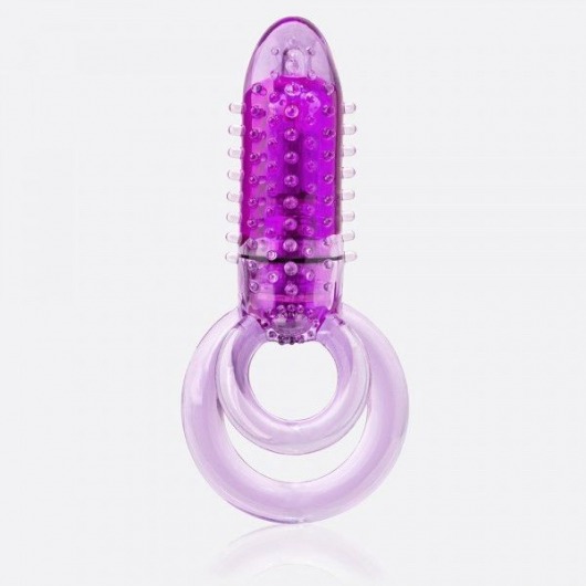 Фиолетовое виброкольцо с подхватом мошонки DOUBLE O 8 PURPLE - Screaming O - в Москве купить с доставкой