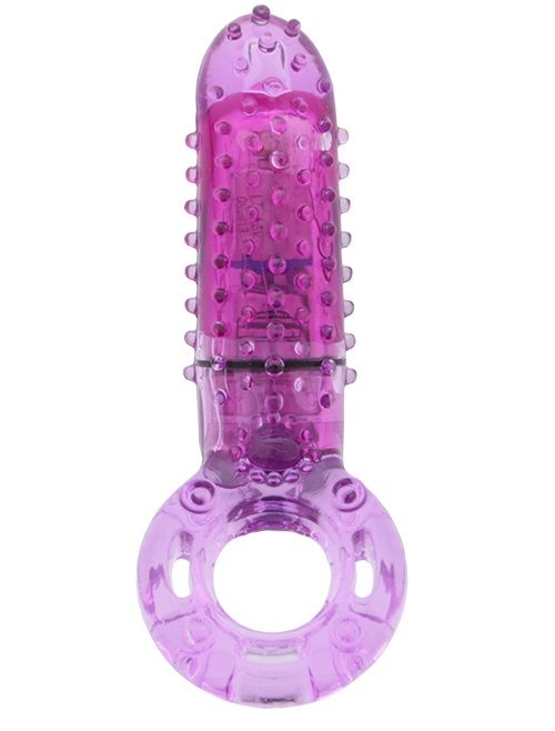 Фиолетовое эрекционное кольцо с вибрацией и пальчиком OYEAH PURPLE - Screaming O - в Москве купить с доставкой