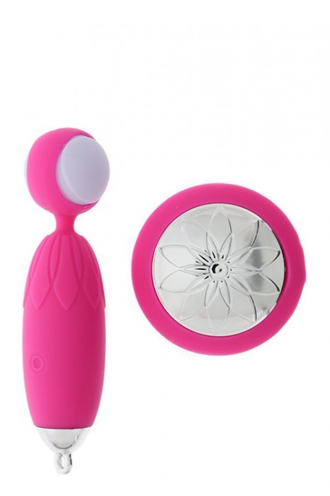 Розовый вибростимулятор с функциями ротации и вибрации DODO PINK - Gox