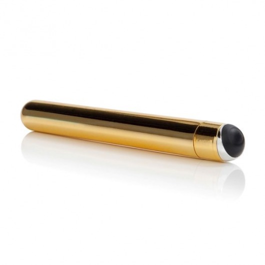 Золотистый тонкий вибратор 5-FUNCTION PRECIOUS METAL SLIMS GOLD - 14 см. - California Exotic Novelties