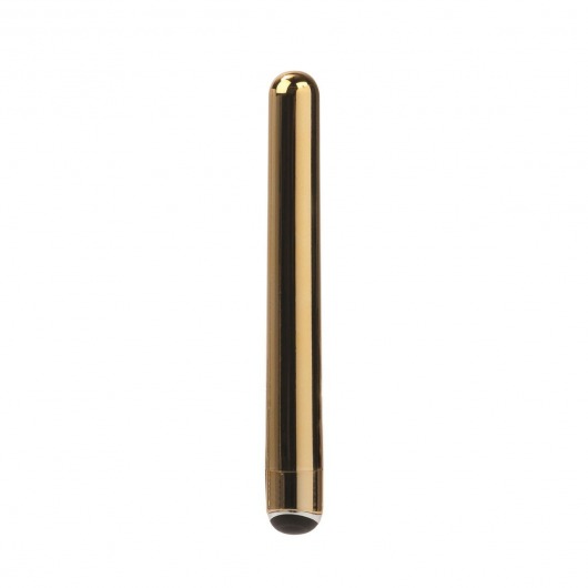 Золотистый тонкий вибратор 5-FUNCTION PRECIOUS METAL SLIMS GOLD - 14 см. - California Exotic Novelties