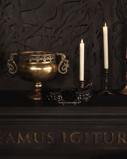 Черные наручники Scandal из натуральной кожи со стальным соединителем - Scandal - купить с доставкой в Москве