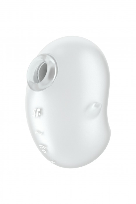 Белый вакуум-волновой стимулятор клитора с вибрацией Cutie Ghost - Satisfyer