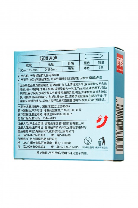 Ультратонкие презервативы Elasun Ultra-thin and Smooth - 3 шт. - Elasun - купить с доставкой в Москве