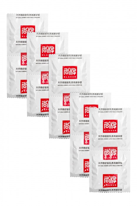 Презервативы с точками и ребрами Elasun Ribbed and Dotted - 10 шт. - Elasun - купить с доставкой в Москве