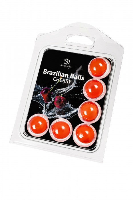 Набор из 6 шариков с массажным маслом Brazilian Balls с ароматом вишни - Secret Play - купить с доставкой в Москве