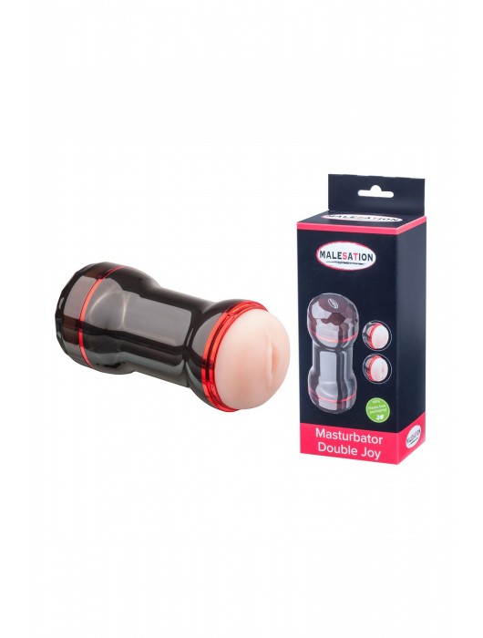 Двусторонний мастурбатор в колбе Double Joy - MALESATION - в Москве купить с доставкой