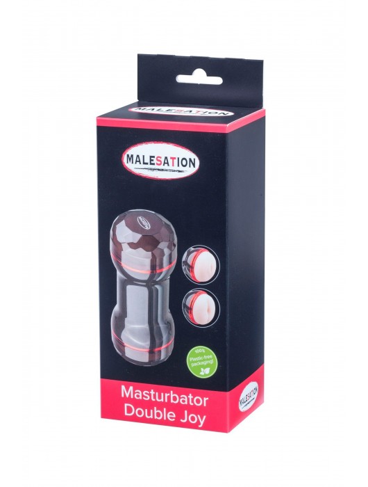 Двусторонний мастурбатор в колбе Double Joy - MALESATION - в Москве купить с доставкой