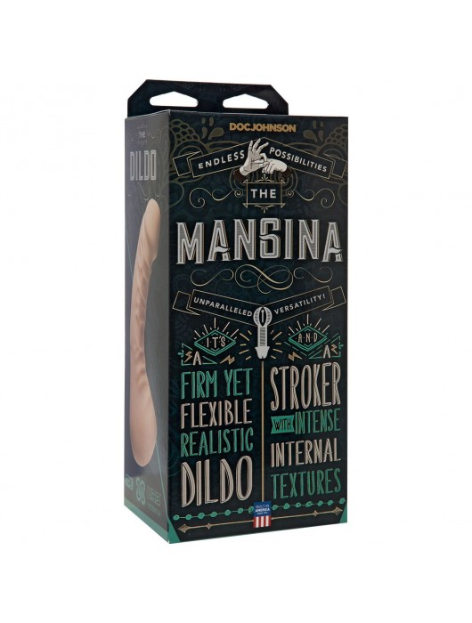 Мастурбатор с фаллоимитатором The Mangina - 24 см. - Doc Johnson - в Москве купить с доставкой
