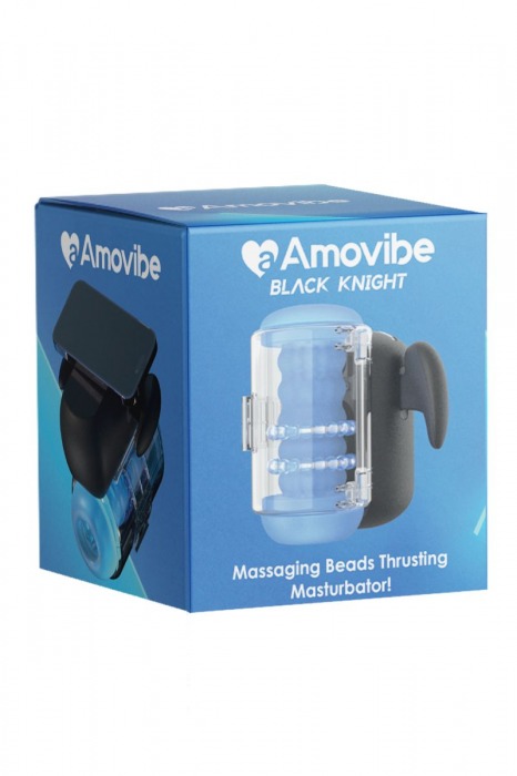 Инновационный робот-мастурбатор Black Knight с массажем бусинами - Amovibe - в Москве купить с доставкой