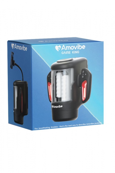 Черный инновационный робот-мастурбатор Game King - Amovibe - в Москве купить с доставкой