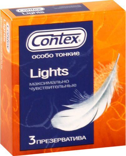 Особо тонкие презервативы Contex Lights - 3 шт. - Contex - купить с доставкой в Москве