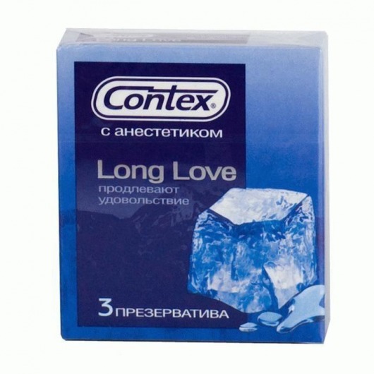 Презервативы с продлевающей смазкой Contex Long Love - 3 шт. - Contex - купить с доставкой в Москве