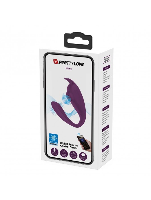 Фиолетовый вибратор для двоих Shey - Baile