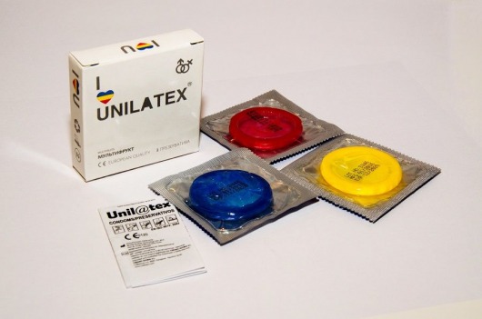 Разноцветные ароматизированные презервативы Unilatex Multifruits - 3 шт. - Unilatex - купить с доставкой в Москве