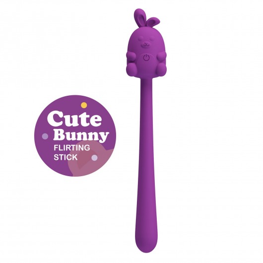 Фиолетовый гибкий вибратор - 14,2 см. - Baile