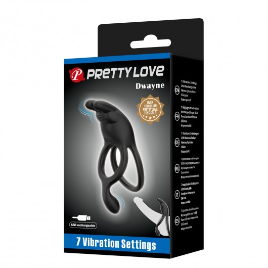 Черное эрекционное виброкольцо Dwayne - Baile - в Москве купить с доставкой
