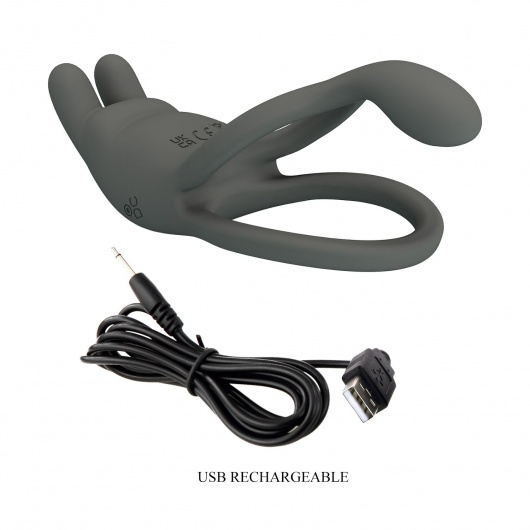 Серое эрекционное виброкольцо Dwayne - Baile - в Москве купить с доставкой